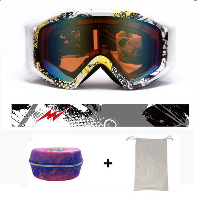 2022 m. Nauja žieminė slidinėjimo kaukė, dvisluoksnė nuo rasojimo vyrų Moteriški akiniai nuo sniego, atsparūs vėjui lauko sportui, slidinėjimui dviračių sportui ir snieglenčių sportui
