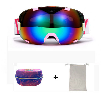 2022 m. Nauja žieminė slidinėjimo kaukė, dvisluoksnė nuo rasojimo vyrų Moteriški akiniai nuo sniego, atsparūs vėjui lauko sportui, slidinėjimui dviračių sportui ir snieglenčių sportui