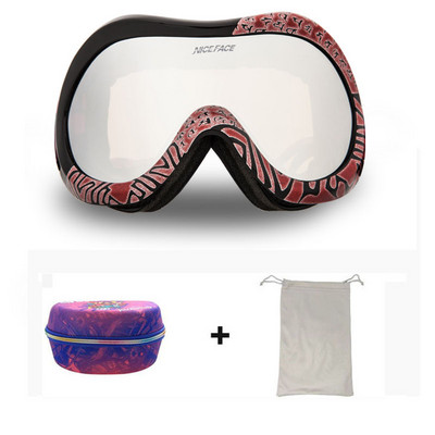 2022 m. Nauja žieminė slidinėjimo kaukė, dvisluoksnė nuo rasojimo vyrų Moteriški akiniai nuo sniego, atsparūs vėjui lauko sportui, slidinėjimui dviračių sportui ir snieglenčių sportui
