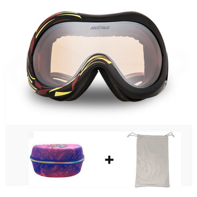 2022 m. Nauja žieminė slidinėjimo kaukė, dvisluoksnė nuo rasojimo vyrų Moteriški akiniai nuo sniego, atsparūs vėjui lauko sportui, slidinėjimui dviračių sportui ir snieglenčių sportui