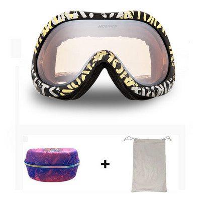 2022 m. Nauja žieminė slidinėjimo kaukė, dvisluoksnė nuo rasojimo vyrų Moteriški akiniai nuo sniego, atsparūs vėjui lauko sportui, slidinėjimui dviračių sportui ir snieglenčių sportui