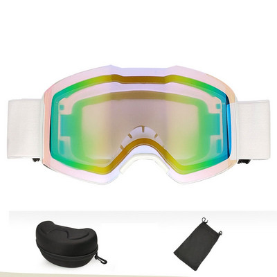 Dvisluoksniai slidinėjimo akiniai nuo rasojimo, cilindriniai vyriški, moteriški lauko sportiniai sniego kaukė suaugusiems alpinizmo slidinėjimo akiniai