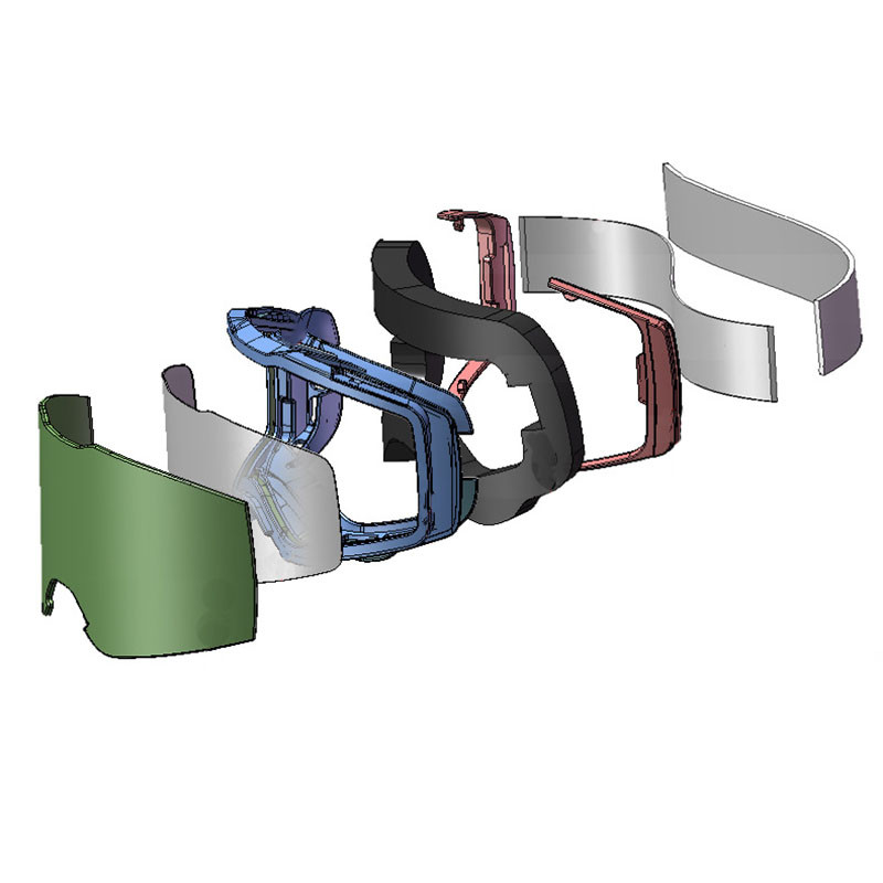 Dvisluoksniai slidinėjimo akiniai nuo rasojimo, cilindriniai vyriški, moteriški lauko sportiniai sniego kaukė suaugusiems alpinizmo slidinėjimo akiniai