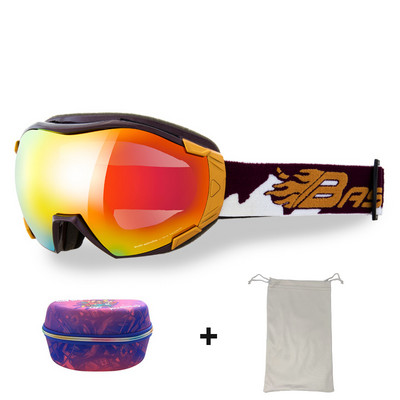 Ochelari de schi pentru adulți Bărbați Ochelari de soare cu două straturi anti-ceață pentru motociclete de zăpadă Femei UV400 pentru snowboard, motocross, ochelari de schi Mască