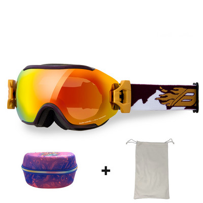 Ochelari de schi pentru adulți Bărbați Ochelari de soare cu două straturi anti-ceață pentru motociclete de zăpadă Femei UV400 pentru snowboard, motocross, ochelari de schi Mască