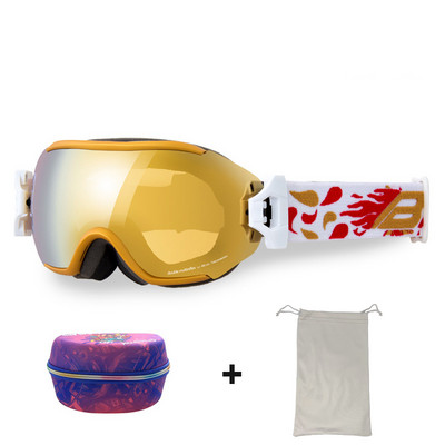 Ochelari de schi pentru adulți Bărbați Ochelari de soare cu două straturi anti-ceață pentru motociclete de zăpadă Femei UV400 pentru snowboard, motocross, ochelari de schi Mască