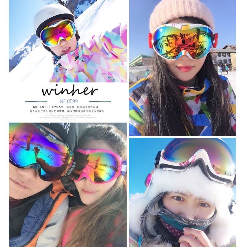 Sportiniai kalnų vyro snieglenčių akiniai su dvigubu objektyvu, moteris, slidinėjanti, žieminiai akiniai nuo rasojimo, vyriški slidinėjimo akiniai, moteriška motociklo kaukė