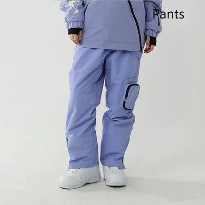 Žieminės slidinėjimo kelnės Vyriški kombinezonai Šilti sniego kelnės Moteriški lauko sportiniai dviračiai snieglenčių kelnės Vėjo nepraleidžiantys vandeniui atsparūs drabužiai