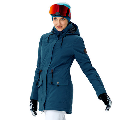 RUNNING RIVER prekės ženklo moteriškos snieglenčių striukės žiemai, šiltos iki šlaunų vidurio, lauko sportinė apranga Aukštos kokybės sportinė striukė #A8014