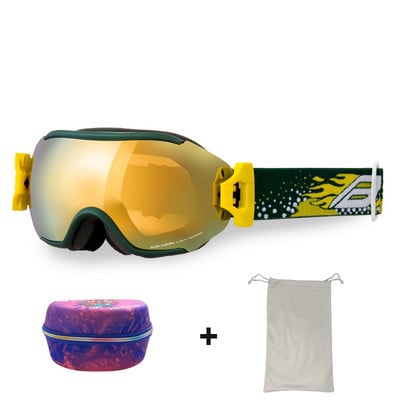 Slidinėjimo akiniai dvisluoksniai nuo rūko moterims UV400 slidinėjimo suaugusiems snieglenčių vyrams Sniego motociklo akiniai nuo saulės Motokroso slidinėjimo akinių kaukė