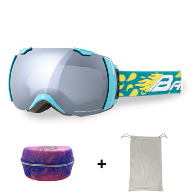 Slidinėjimo akiniai dvisluoksniai nuo rūko moterims UV400 slidinėjimo suaugusiems snieglenčių vyrams Sniego motociklo akiniai nuo saulės Motokroso slidinėjimo akinių kaukė