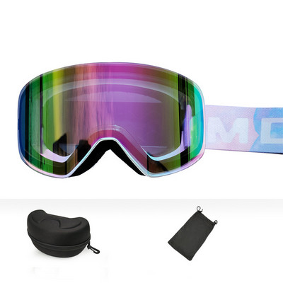 Dvisluoksniai moteriški sniego akiniai Magnetiniai moteriški slidinėjimo akiniai sportiniai vyriški akiniai nuo rasojimo kalnų lauko vyriškos motociklų kaukės