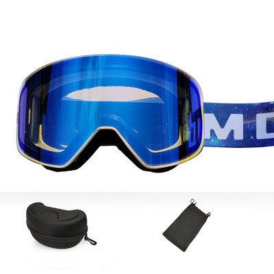 Dvisluoksniai moteriški sniego akiniai Magnetiniai moteriški slidinėjimo akiniai sportiniai vyriški akiniai nuo rasojimo kalnų lauko vyriškos motociklų kaukės