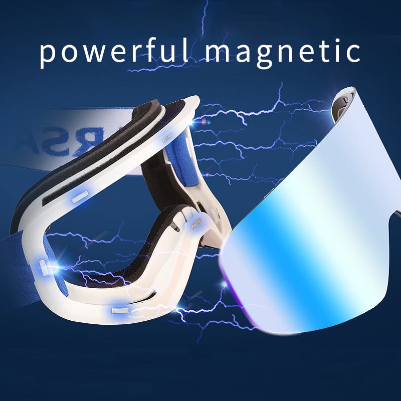 Dvisluoksniai moteriški sniego akiniai Magnetiniai moteriški slidinėjimo akiniai sportiniai vyriški akiniai nuo rasojimo kalnų lauko vyriškos motociklų kaukės