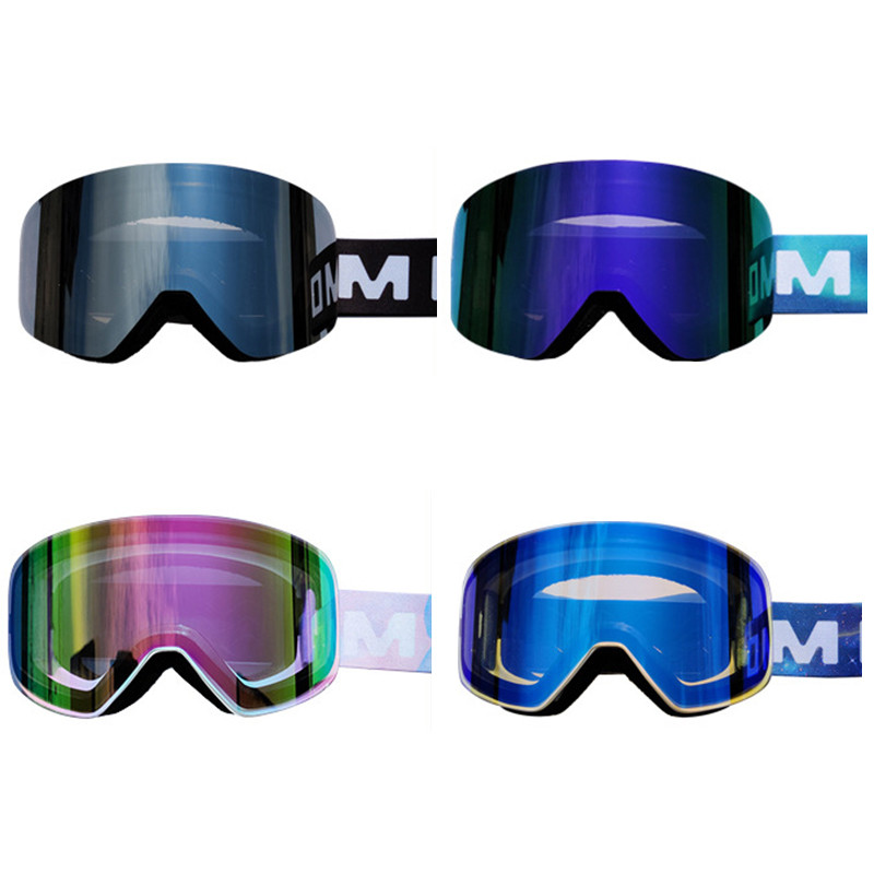 Dvisluoksniai moteriški sniego akiniai Magnetiniai moteriški slidinėjimo akiniai sportiniai vyriški akiniai nuo rasojimo kalnų lauko vyriškos motociklų kaukės