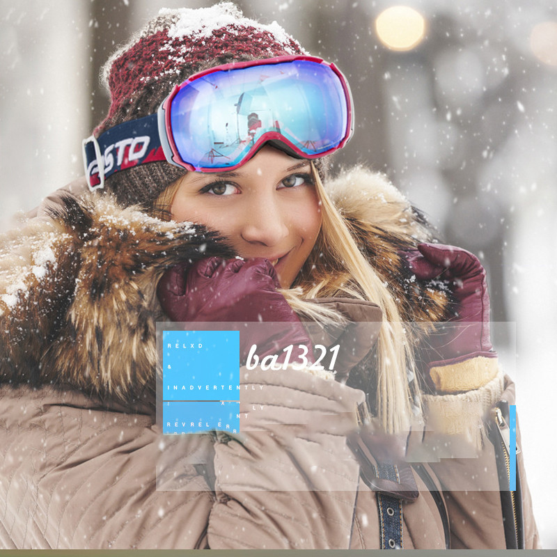 Žieminiai vyriški sniego akiniai nuo rasojimo Moteriški slidinėjimo akiniai dvigubi magnetiniai sportiniai akiniai moteriškai kalnų vyro motociklo akiniai