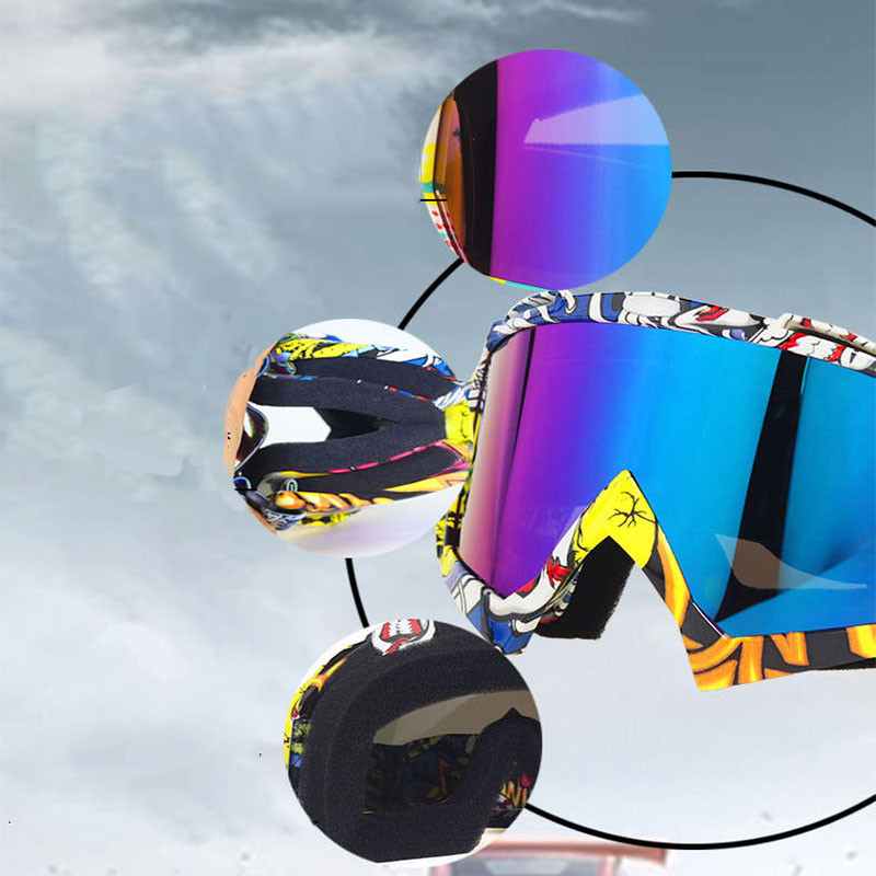 Dvoslojne skijaške naočale Sport na otvorenom Motociklističke muške ženske maske za snijeg Motorne sanke Skijanje Biciklizam Vjetrootporne naočale za snowboard