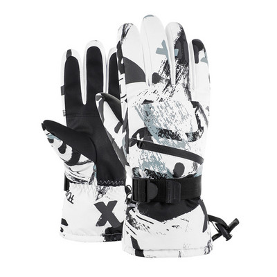 Lyžiarske rukavice Zimné teplé vetruodolné snowboardové lyžiarske rukavice Pánske dámske termálne flísové dotykové obrazovky korčuľovanie motocyklové rukavice