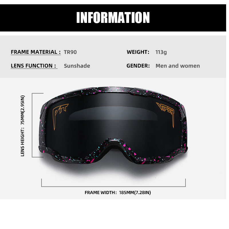 Kétrétegű símaszk páramentes kültéri sportszemüvegek hegymászó motorkerékpár síelés kerékpáros szemüveg szélálló férfi női