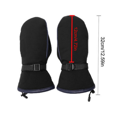 Zimske USB električne rukavice za grijanje Skijanje Snowboarding Vodootporne termalne tople rukavice za snijeg Rukavice za motorne sanke Crne