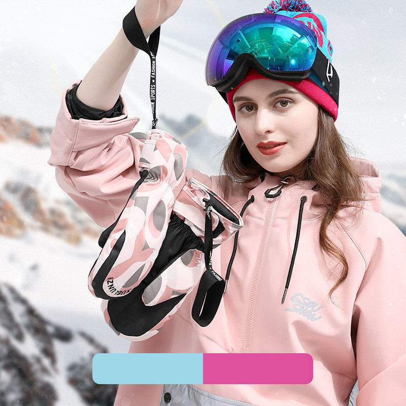 Nove skijaške rukavice, zadebljane, tople rukavice s ekranom osjetljivim na dodir Jahanje na otvorenom Planinarenje Snowboard Skijaške rukavice Otporne na vjetar Vodootporne ženske
