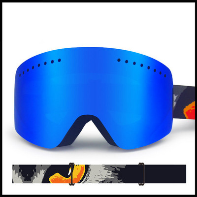 2022 Nouă mască de schi anti-aburire cu două straturi Ochelari de protecție pentru sport în aer liber Bărbați, femei, zăpadă, anti-vânt, schi, ciclism, snowboard, ochelari