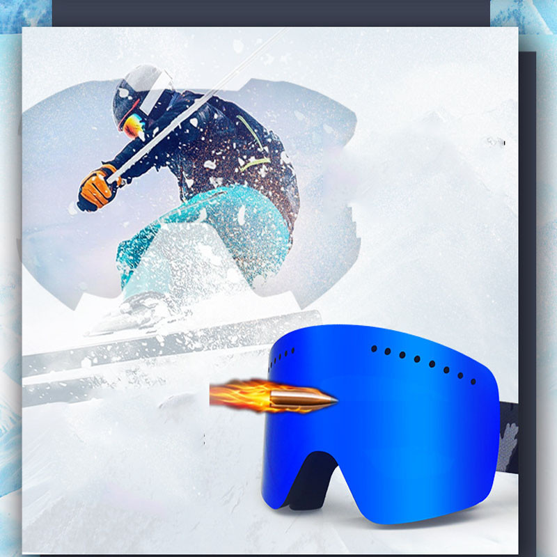 2022 Nouă mască de schi anti-aburire cu două straturi Ochelari de protecție pentru sport în aer liber Bărbați, femei, zăpadă, anti-vânt, schi, ciclism, snowboard, ochelari