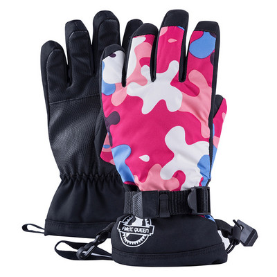 Vyrai Moterys Vaikai Žieminės slidinėjimo pirštinės Vėjo nepraleidžiančios vandeniui Šiltos snieglenčių pirštinės Jutiklinis ekranas Lauke Neslystančios dviračių slidinėjimo pirštinės