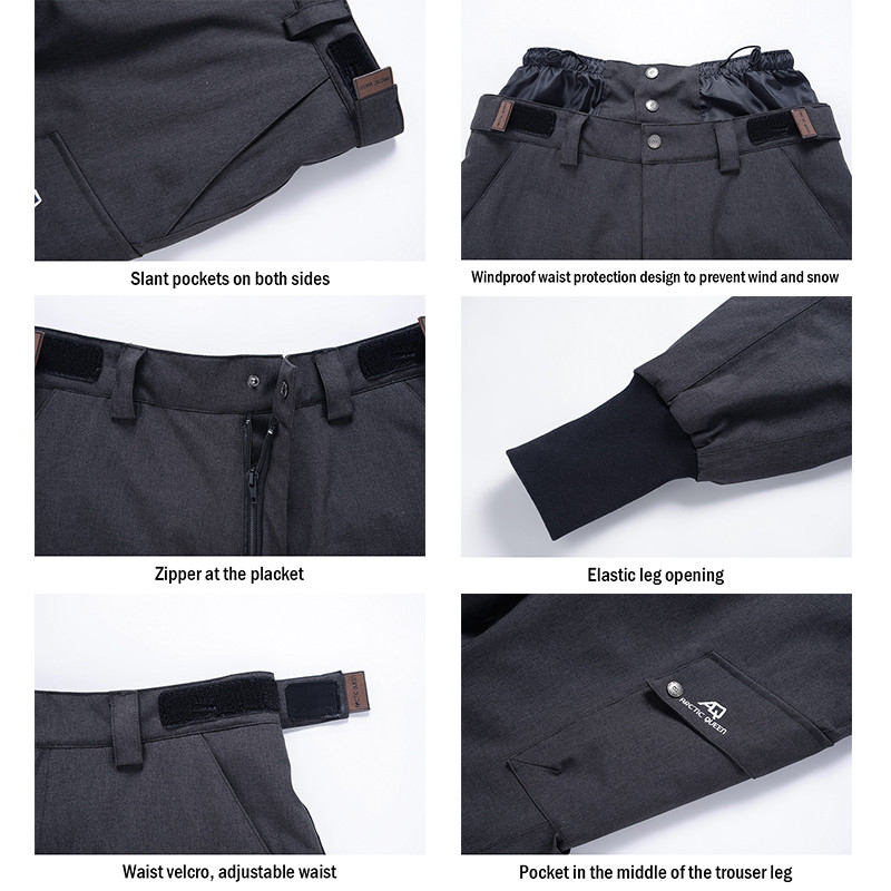 Slidinėjimo kelnės Vyriškos žieminės lauko šiltos, vandeniui atsparios, vėjui atsparios slidinėjimo kelnės vyrams slidinėjimo kelnės SK096