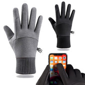 Žieminės vandeniui atsparios dviratininkų pirštinės Lauko sportas Bėgimas motociklas Slidinėjimas Jutiklinis ekranas Vilnos pirštinės Neslidžios terminės pirštinės