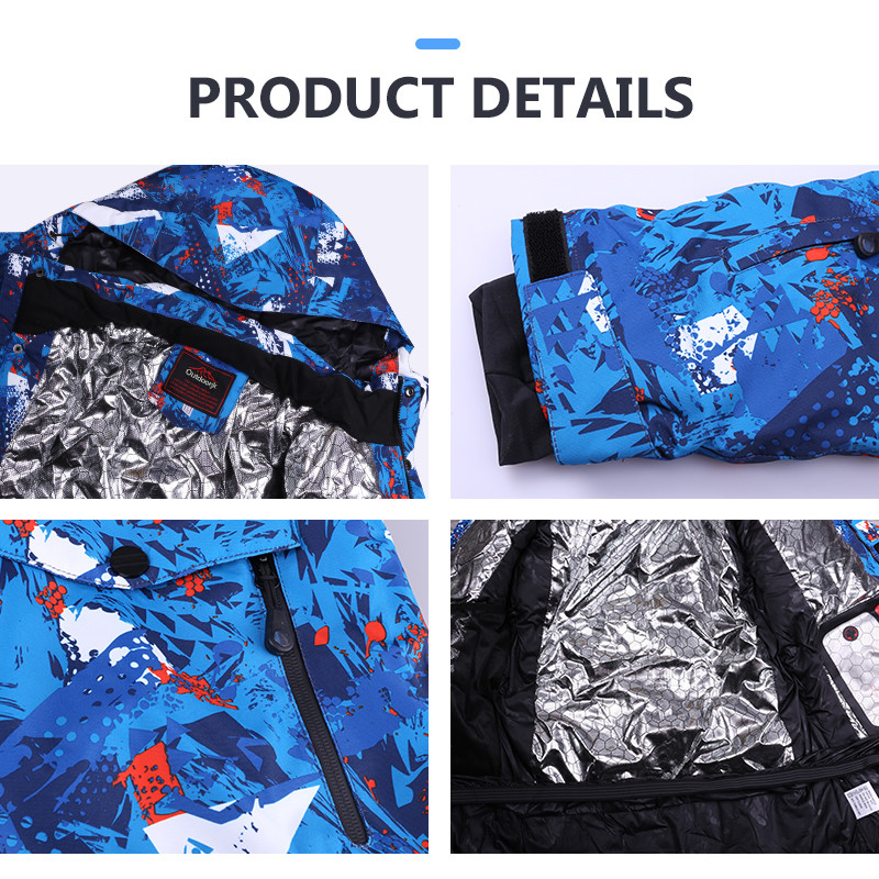 PHMAX slidinėjimo striukė Vyriški terminiai gobtuvai snieglenčių sportui lauke, vėjui atspari striukė, šilta, slidinėjimo įranga, vandeniui atsparūs čiuožimo drabužiai