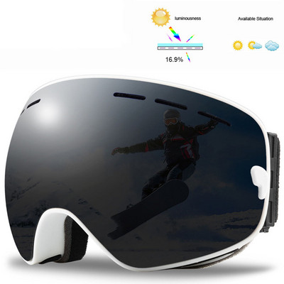 Loogdeel Nove skijaške naočale Dvoslojne UV400 velike maske protiv zamagljivanja naočale Skijaške naočale za snijeg Muške žene Snowboard naočale
