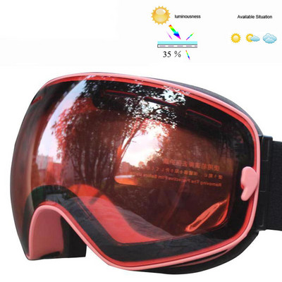 Loogdeel Nove skijaške naočale Dvoslojne UV400 velike maske protiv zamagljivanja naočale Skijaške naočale za snijeg Muške žene Snowboard naočale