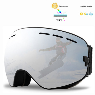 Loogdeel Nove skijaške naočale Dvoslojne UV400 velike maske protiv zamagljivanja naočale Skijaške naočale za snijeg Muške žene Snowboard naočale