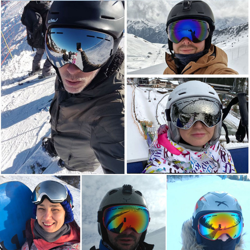 Loogdeel Nove skijaške naočale Dvoslojne UV400 velike maske protiv zamagljivanja naočale Skijaške naočale za snijeg Muške žene Snowboard naočale