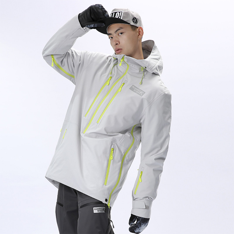 RUNNING RIVER Gamintojas Vyriškas snieglenčių gobtuvas 2022 m. Aukštos kokybės lauko sportinė snieglenčių striukė su gobtuvu 4 spalvos 6 dydžiai 2455