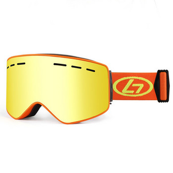 Loogdeel Magnet UV Double Lens Ski Snowboard Goggles HD Women Men Skiing Eyewear UV 400 Snow Protection Glasses Adult Anti-Fog
