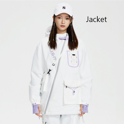 Naujas Slidinėjimo kostiumas Moteriškiausias lauko sportinis snieglenčių striukė su gobtuvu, vėjui nepralaidi, vandeniui atspari slidinėjimo striukė Šilti megztiniai žieminiai drabužiai