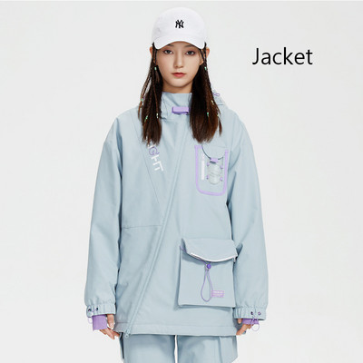 Naujas Slidinėjimo kostiumas Moteriškiausias lauko sportinis snieglenčių striukė su gobtuvu, vėjui nepralaidi, vandeniui atspari slidinėjimo striukė Šilti megztiniai žieminiai drabužiai