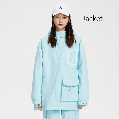 Naujas Slidinėjimo kostiumas Moteriškiausias lauko sportinis snieglenčių striukė su gobtuvu, vėjui nepralaidi, vandeniui atspari slidinėjimo striukė Šilti megztiniai žieminiai drabužiai