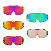 Slidinėjimo akiniai nuo saulės daugiafunkciniai akių apsaugos nuo rasojimo juostelės / dėmių spausdinimo dvigubo sluoksnio snieglenčių akiniai suaugusiems