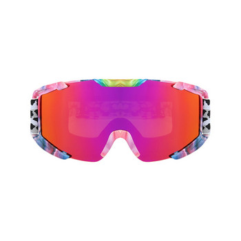 Γυαλιά ηλίου σκι πολλαπλών λειτουργιών με προστασία ματιών με λωρίδες/κηλίδα εκτύπωση διπλής στρώσης γυαλιά σνόουμπορντ για ενήλικες