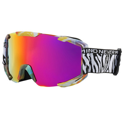 Slidinėjimo akiniai nuo saulės daugiafunkciniai akių apsaugos nuo rasojimo juostelės / dėmių spausdinimo dvigubo sluoksnio snieglenčių akiniai suaugusiems