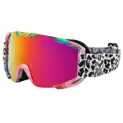 Slidinėjimo akiniai nuo saulės daugiafunkciniai akių apsaugos nuo rasojimo juostelės / dėmių spausdinimo dvigubo sluoksnio snieglenčių akiniai suaugusiems