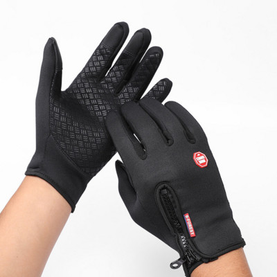 Slidinėjimo pirštinės Šiltos pirštinės jutiklinio ekrano pirštinės, atsparios vėjui, atsparios vėjui, šaltam orui, sustorėjusios terminės pirštinės, lauko bėgimas dviračiu