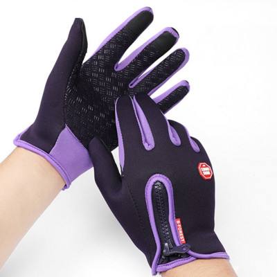 Slidinėjimo pirštinės Šiltos pirštinės jutiklinio ekrano pirštinės, atsparios vėjui, atsparios vėjui, šaltam orui, sustorėjusios terminės pirštinės, lauko bėgimas dviračiu