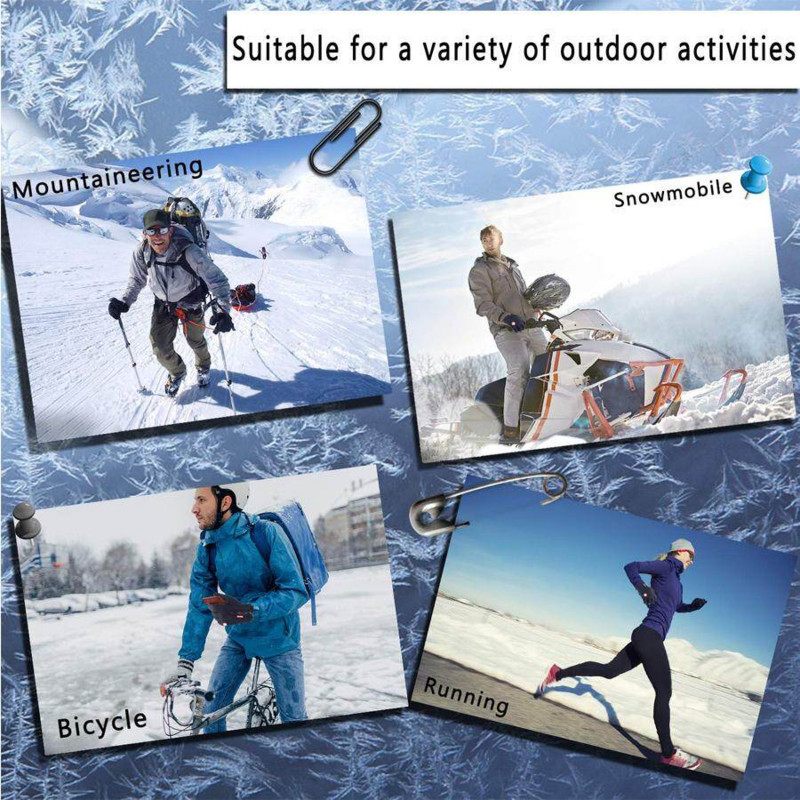 Slidinėjimo pirštinės Šiltos pirštinės jutiklinio ekrano pirštinės, atsparios vėjui, atsparios vėjui, šaltam orui, sustorėjusios terminės pirštinės, lauko bėgimas dviračiu