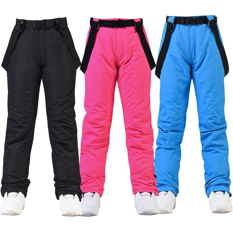 Žieminės storos šiltos kalnų slidinėjimo kelnės Vyrai Moterys Mėgėjai Vėjui nepralaidūs vandeniui Kelnės Sniego snieglenčių kelnės plius dydis