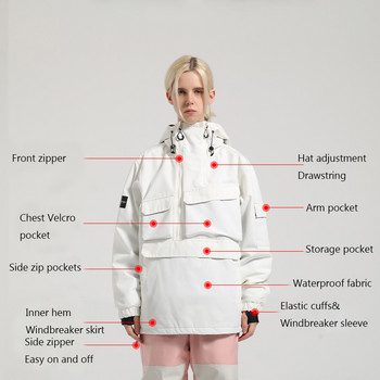 2023 Νέο χειμερινό μπουφάν για σκι, Γυναικεία κοστούμια σνόουμπορντ για εξωτερικούς χώρους, Ανδρικά Σετ σκι πεζοπορίας με κουκούλα, αντιανεμικό αδιάβροχο θερμικό ένδυμα