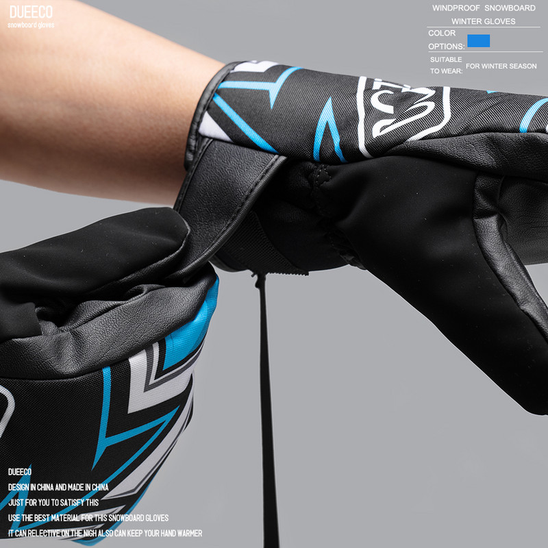 Slidinėjimo pirštinės DUEECO Termoapsauginės pirštinės Slidinėjimo pirštinės su virintu pirštu